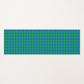 レトロデイジーの青い緑 ヨガマット (正面(横))