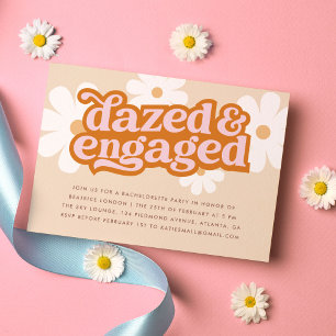 レトロデイジーのDazed & Engaged バチェラー・パーティー 招待状