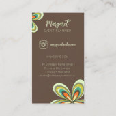 レトロデイジーイベントプランナーGroovy 70sヒッパイフラワー 名刺 (裏面)