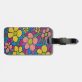 レトロデイジーカラフルプリント ラゲッジタグ (裏面横)