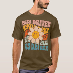 レトロデイジーカラフルGroovyバスドライバ最初の100 D Tシャツ
