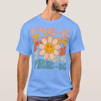レトロデイジーカラフルGroovy PreK先生学生F Tシャツ