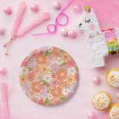 レトロデイジーガーデン ペーパープレート (パーティー)