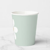 レトロデイジーグリーンボー 紙コップ (左)