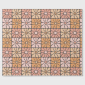 レトロデイジータイル ラッピングペーパー (フラット)