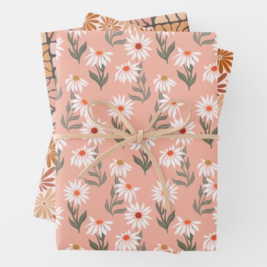 レトロデイジーデライト ラッピングペーパーシート (インサイチュ)