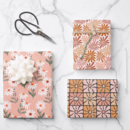 レトロデイジーデライト ラッピングペーパーシート