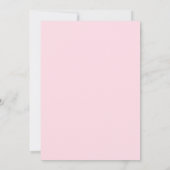 レトロデイジーパステルピンクミニマルク5th誕生日 招待状 (裏面)