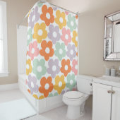レトロデイジーパターンドリーム#1 #decor #art シャワーカーテン (インサイチュ)