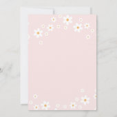 レトロデイジーピンクブライダルシャワー招待 招待状 (裏面)