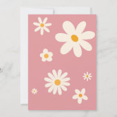 レトロデイジーピンクボホ砂漠ピンクブライダルシャワー 招待状 (裏面)