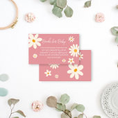 レトロデイジーピンク砂漠の赤ちゃんシャワーブリクエスト エンクロージャーカード