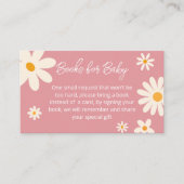 レトロデイジーピンク砂漠の赤ちゃんシャワーブリクエスト エンクロージャーカード (正面)