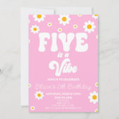 レトロデイジーファイブはVibe 5th誕生日パーティーである 招待状 (正面)