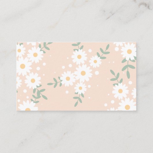 レトロデイジーフェスティバルおむつラッフルインサートカード 名刺 (裏面)