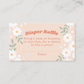 レトロデイジーフェスティバルおむつラッフルインサートカード 名刺 (正面)