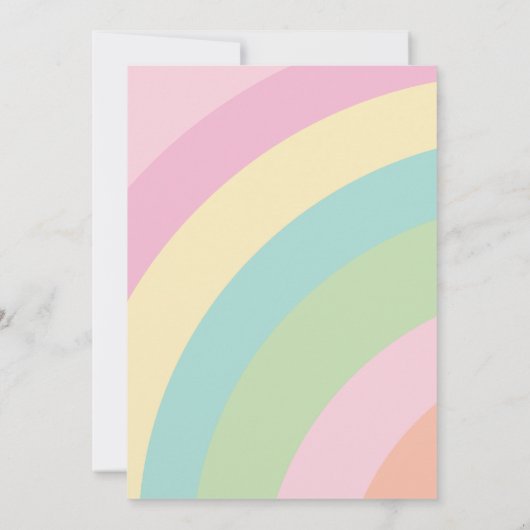 レトロデイジーフォーエバーグルーヴィレインボー4th誕生日 招待状 (裏面)