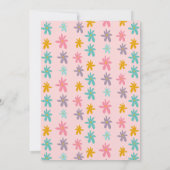 レトロデイジーフラワースウィート16バースデーパーティー 招待状 (裏面)