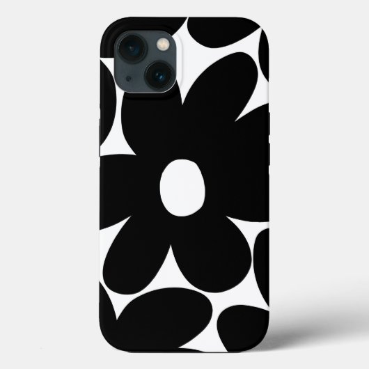 レトロデイジーフラワーズイン白黒#1 #floral Case-Mate iPhoneケース (裏面)