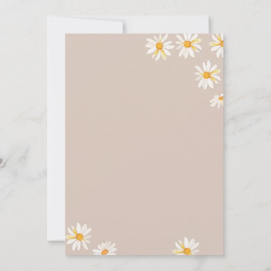 レトロデイジーフラワーズセカンドバースデーパーティー 招待状 (裏面)