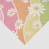 レトロデイジーフラワーパステルストライプズ 薄葉紙 (詳細)