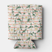 レトロデイジーフローラグリーンブライダルシャワーカスタム 缶クーラー (裏面)