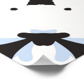 レトロデイジーフローラヴィンテージパターンハンドドロー海 ポスター (角)