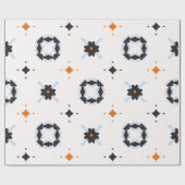 レトロデイジーフローラヴィンテージパターンハンドドロー海 ラッピングペーパー (フラット)