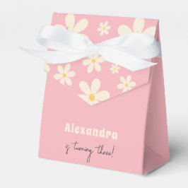 レトロデイジーフローラ子供の誕生日 フェイバーボックス