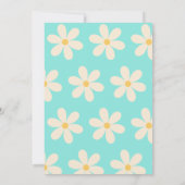 レトロデイジーフローラ子供の誕生日 招待状 (裏面)