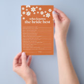 レトロデイジーブライダルシャワーゲームフライヤー チラシ (ハンドル)