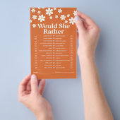 レトロデイジーブライダルシャワーゲームフライヤー チラシ (ハンドル)