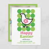 レトロデイジーベビー雛鳥カワイイイお洒落ースター シーズンカード (正面/裏面)