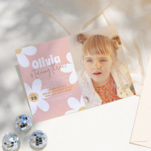 レトロデイジーボホグルーヴィガールフォトバースデーパーティー