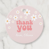 レトロデイジーボホフローラ誕生日感謝していお願い フェイバータグ (正面)