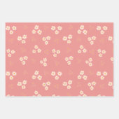 レトロデイジーメド数々のウカラー ラッピングペーパーシート (正面)