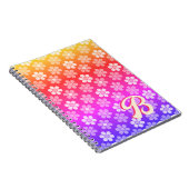 レトロデイジーモノグラムレインボー ノートブック (右側)