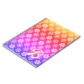 レトロデイジーモノグラムレインボー ノートブック (左側)