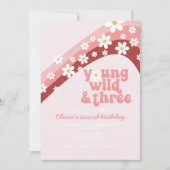 レトロデイジーヤングワイルド3歳フローラ3歳 招待状 (正面)