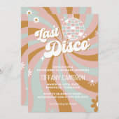 レトロデイジーラストディスコバチェロレッテ週末 招待状 (正面/裏面)