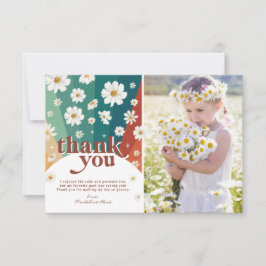 レトロデイジーレインボー誕生日サンキュー サンキューカード