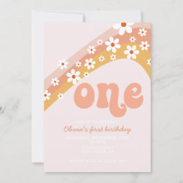 レトロデイジーレインボー1歳 招待状