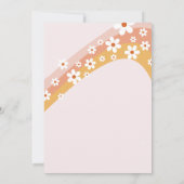 レトロデイジーワイルドワンボホフローラ最初の誕生日イン 招待状 (裏面)