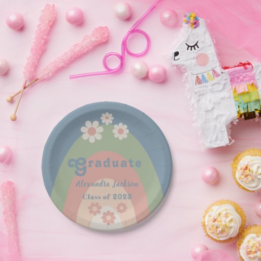 レトロデイジー卒業パーティクラス2023 ペーパープレート (パーティー)