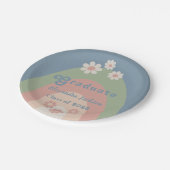 レトロデイジー卒業パーティクラス2023 ペーパープレート (アングル)