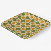 レトロデイジー春フローラ ペーパープレート (傾斜あり)