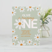 レトロデイジー最初のバースデーパーティ招待状 招待状 (スタンド正面)