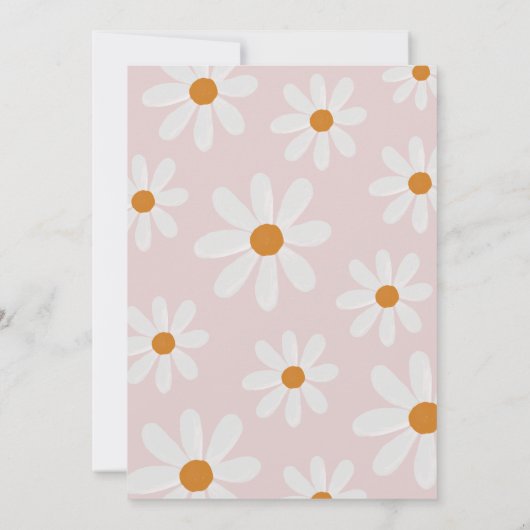 レトロデイジー最初のバースデーパーティ招待状 招待状 (裏面)