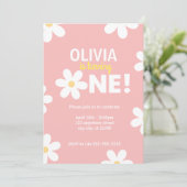 レトロデイジー最初のバースデーパーティ招待状 招待状 (スタンド正面)