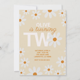 レトロデイジー第2バースデーパーティ招待状 招待状